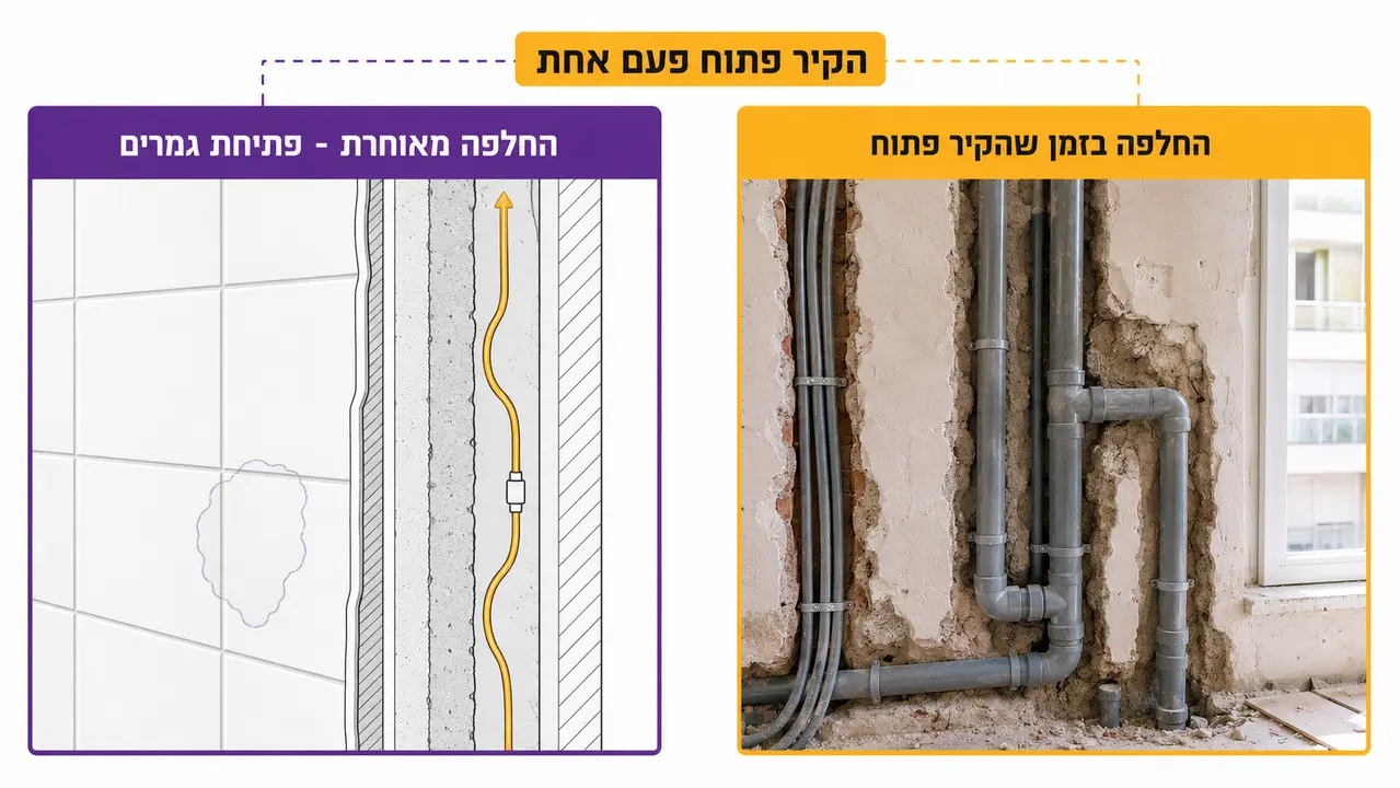 להחליף תשתיות חשמל ואינסטלציה או להשאיר?