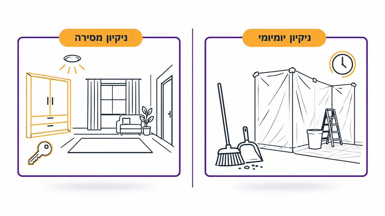 פינוי פסולת וניקיון מסירה