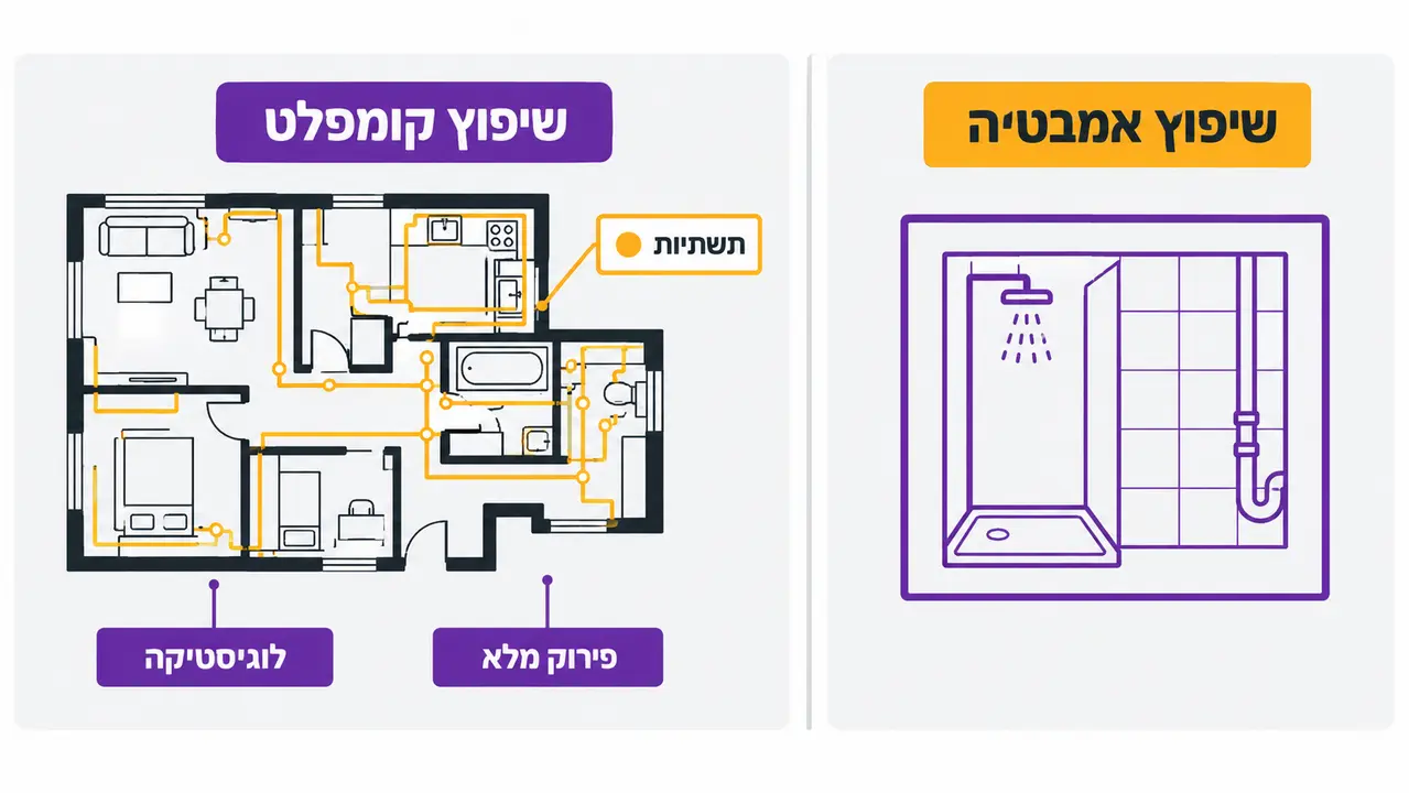 מה משפיע על היקף השיפוץ בפועל