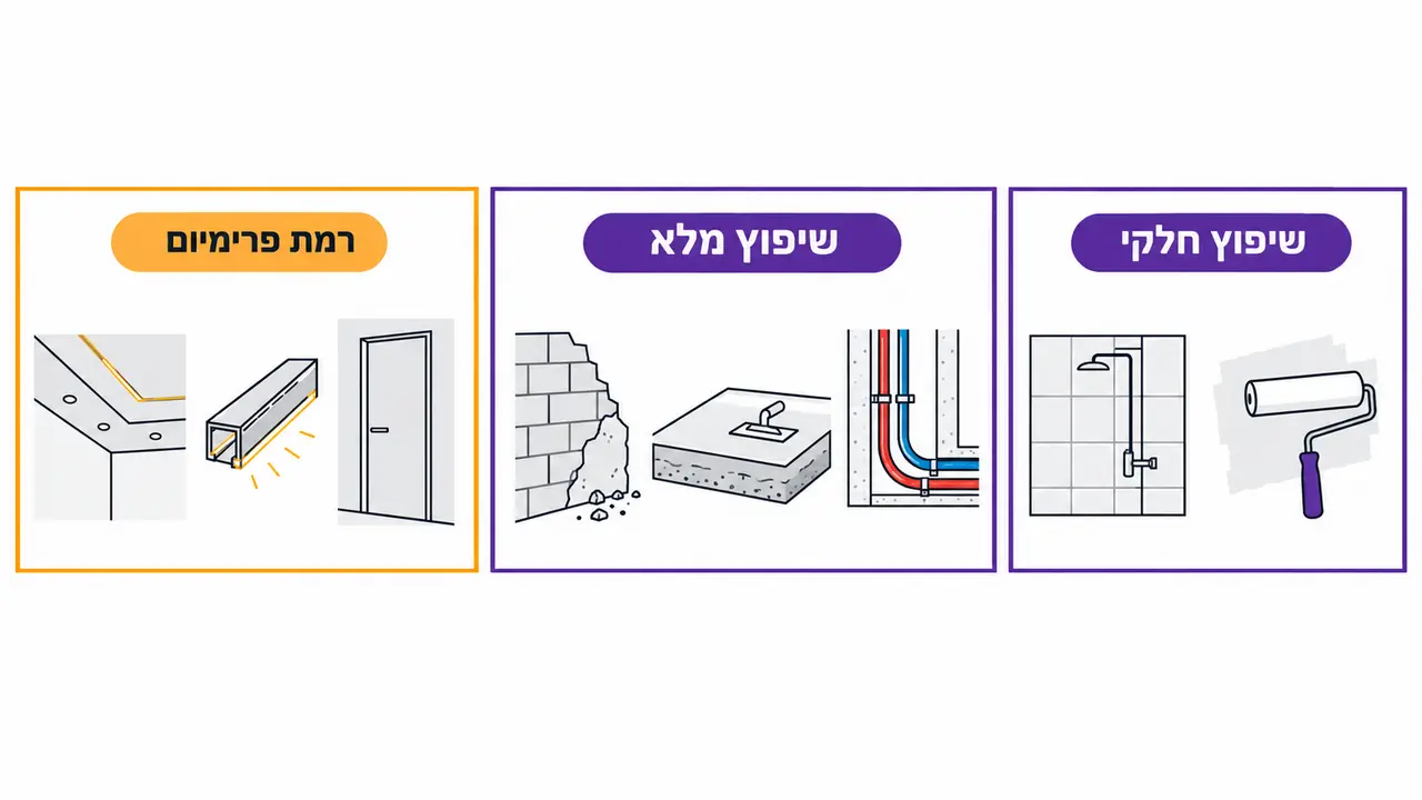 חלוקת שלבי עבודה לפי פרויקט