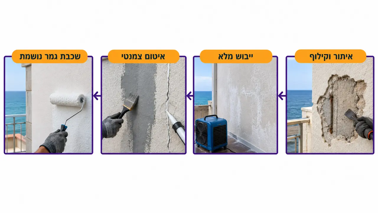 איך מטפלים ברטיבות ואיטום ליד הים